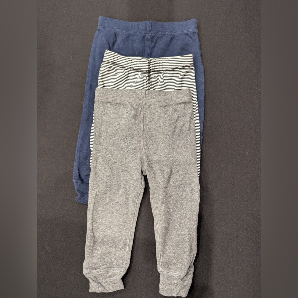 Gerber Kids Leggings - Navy, Gray, Striped (12M)